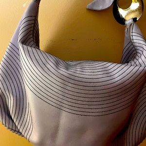 Unique Furla Lavender Leather Hobo Shoulder Bag